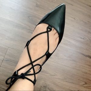 Leather flats